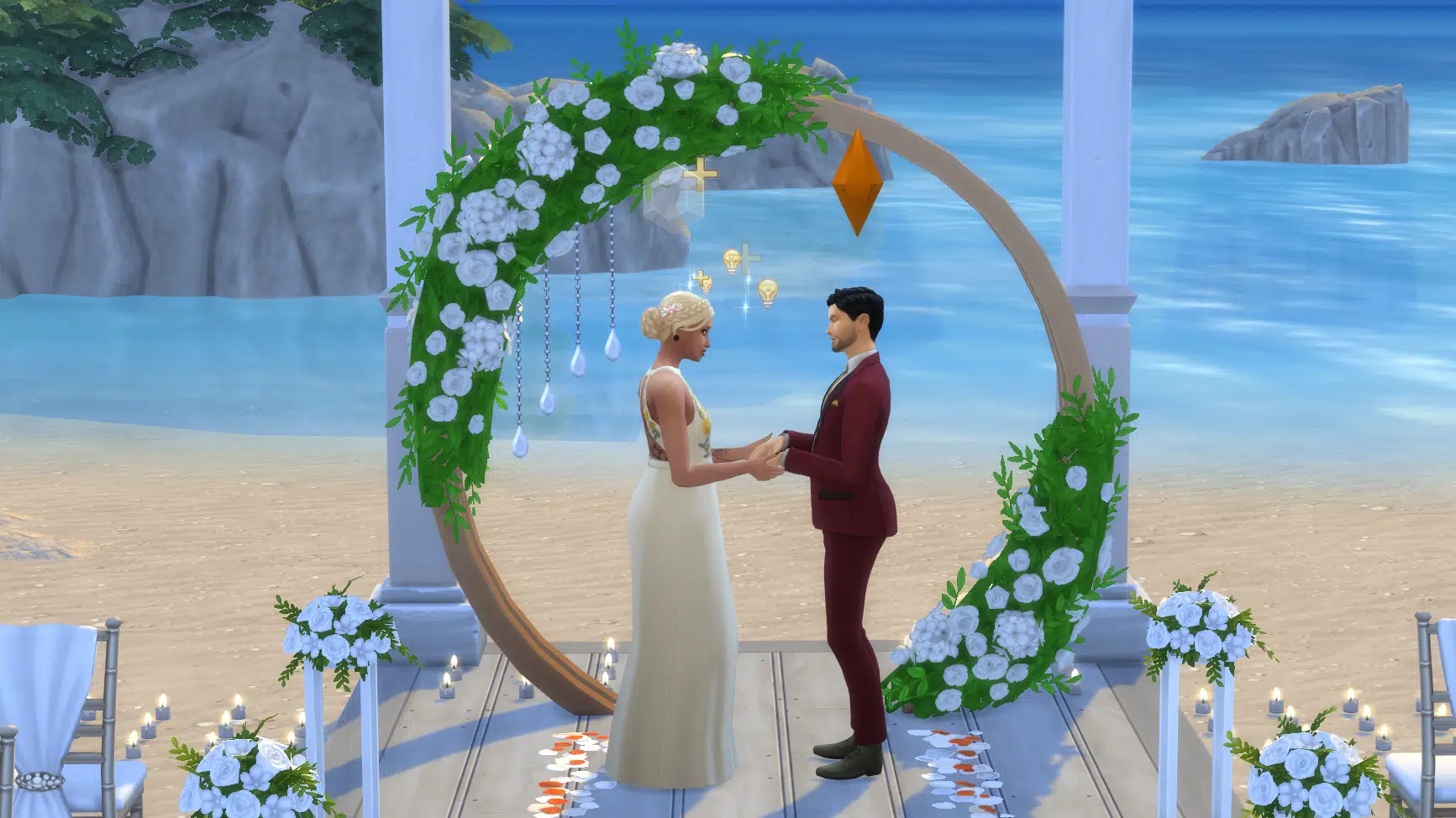 cérémonie de mariage des Sims 4